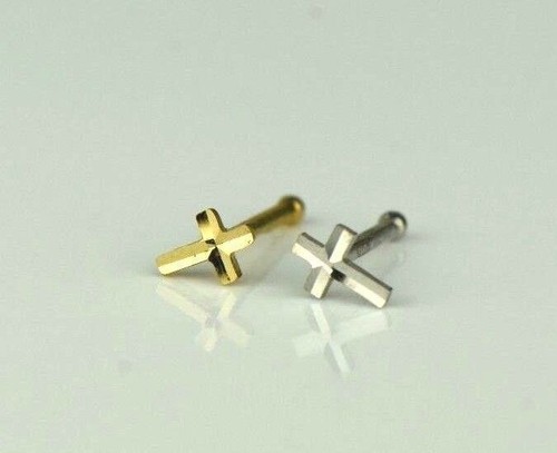 Borchia piercing naso croce