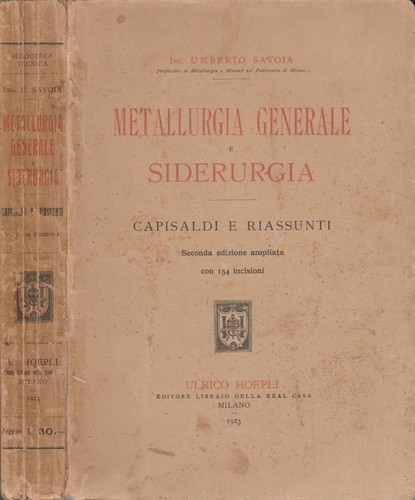 Metallurgia generale - , e