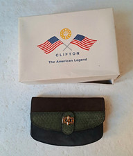portamonete portafoglio vintage nero per donna Clifton mai usato box originale
