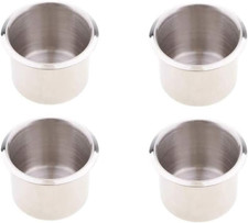 4 Portabicchieri Universali a Forma Di Barca, 68 X 55 Mm, in Acciaio Inox, per T