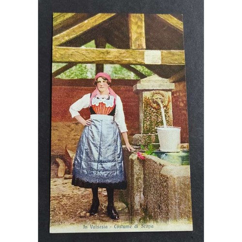 Cartolina costume scopa - costume,