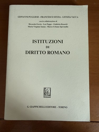 Istituzioni diritto romano - istituzioni, di