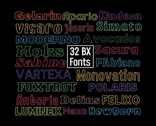 Font ricamo macchina 32 - bx, a