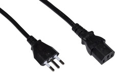 Cavo Alimentazione Spina Italiana TRIPOLARE 10 A. per Computer, STAMPANTI ECC. M