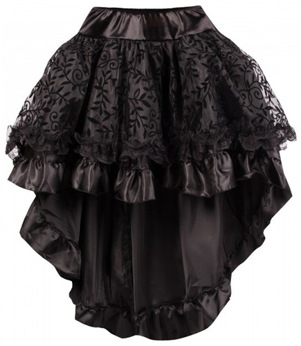 Gonna donna nera sottoveste - gonna,