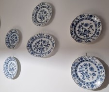 5 antichi piatti porcellana Meissen Blue Onion