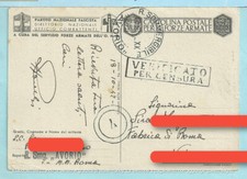 storia postale Franchigia Militare BOCCASILE annullata R. Sommergibile AVORIO