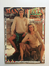 Mani di fata n.8 1981 maglia lana chiacchierino ricamo con decalcabile