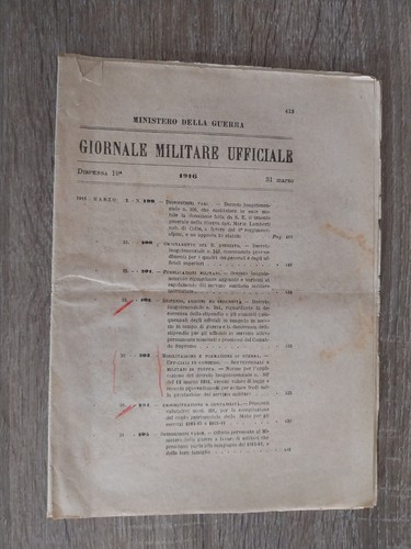 Giornale militare ufficiale - militare,