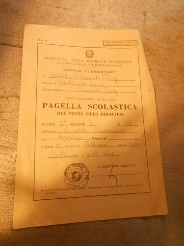 Pagella scolastica 1968 - ,