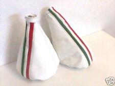 ALFA 1147 156 GT CUFFIA  CAMBIO E FRENO PELLE BIANCA 2