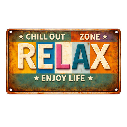 Decorazione targa relax - targa, enjoy