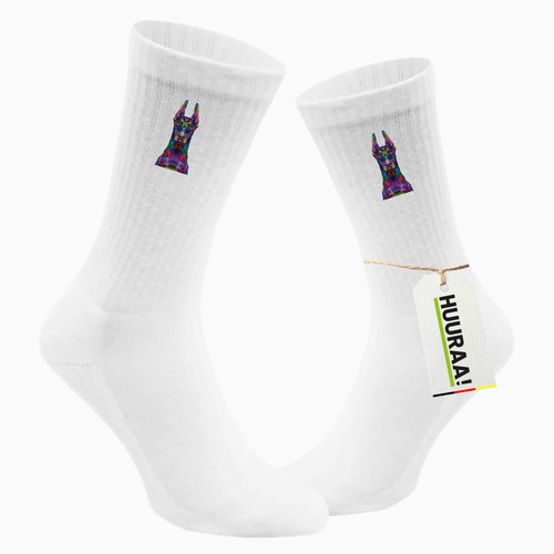 Unisex socken doberman - unisex,