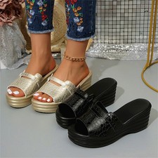 Sandali donna zeppa slide