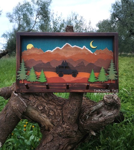 Quadro appendichiavi legno - appendichiavi, in