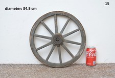 Vecchio carrello in legno vintage ruota carro / 34,5 cm - CONSEGNA GRATUITA