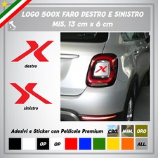 2 fiat 500X logo adesivi sticker decal stop fari posteriori tuning look vinile 