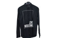Camicia LOVE MOSCHINO  tg. L Usato (Sa886) Nero Vintage Uomo