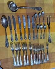 LOTTO 27 POSATE PLACCATE IN ARGENTO 800 