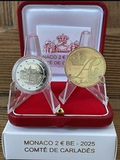 MONETA 2 EURO MONACO 2025 PROOF County of Carladès -gettone Matrimonio Omaggio