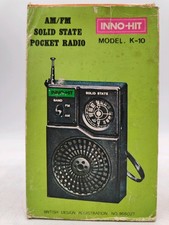 Radio d'epoca Band AM FM SOLID STATE POCKET INNO-HIT MODEL K-10 BRITISH DESIGN