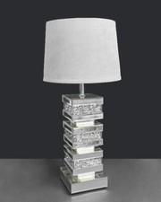 Lampada da tavolo argento con