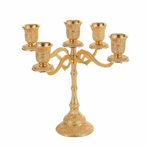 Candelabro bracci dorato - candelabro, a