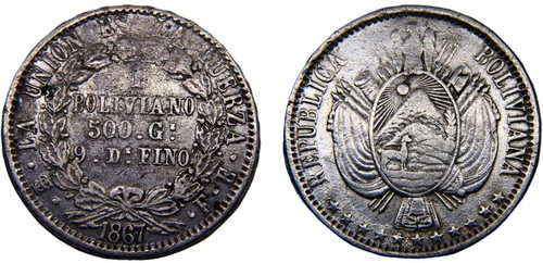 Bolivia 1867 pts 1 - 1867,