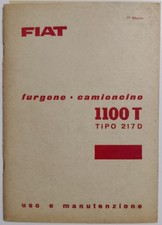 Auto D’Epoca Fiat Furgone Camioncino 1100 DT Libretto uso e manutenzione