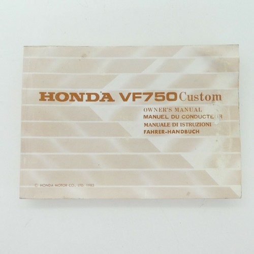 Honda 750 custom manuale - honda, vf