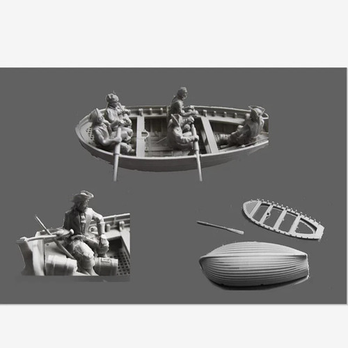 Barca remi pirata scala - pirata, 1/72