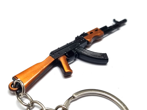 Keychain metal gun - ak-47, rifle