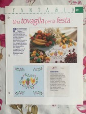 Schema punto croce Ricamo Una tovaglia per la festa Pasqua