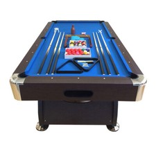 TAVOLO DA BILIARDO 8FT VINTAGE BLU  + ACCESSORI PER CARAMBOLA - SNOOKER