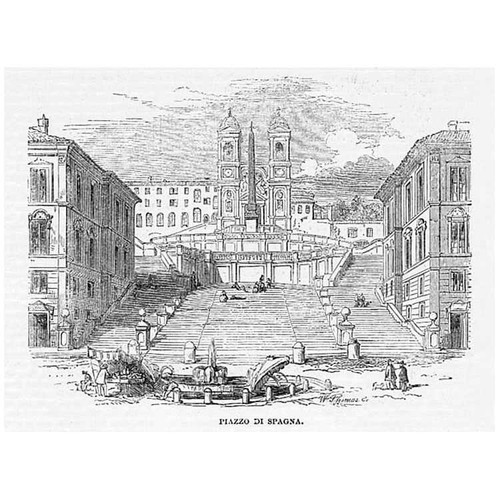 Roma piazza spagna stampa - -,