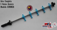 ASTA COMPLETA PER CALCIO BALILLA 5 OMINO BLU BOCCOLA UNIVERSALE  MODELLO SUMMER