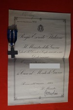 Diploma e Medaglia Croce al