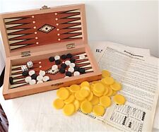 dama backgammon scacchi 80s erregiemme italy box pieghevole legno plastica