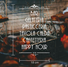 vetrofanie adesivo pasticceria bar ristorante pizzeria street food vetrine a1132