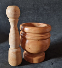 Antico Mortaio in legno con