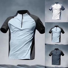 T-shirt corsa mezza zip