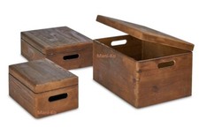 Scatola legno con maniglie - scatola, di