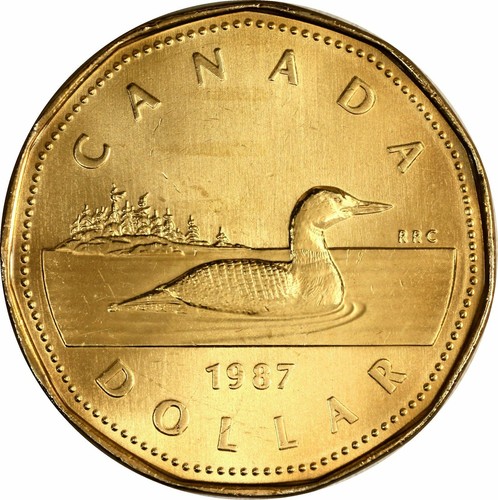 1987 canada first loonie - 1987,