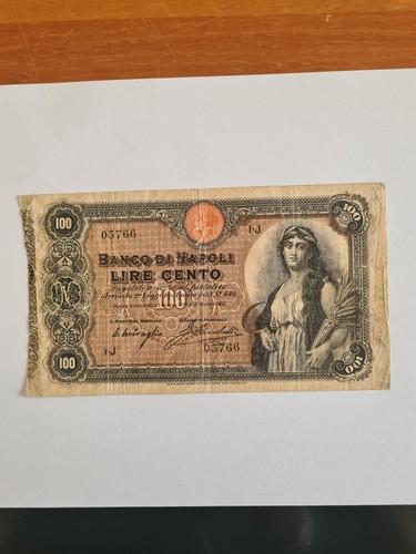 Banco napoli 100 - 100, lire