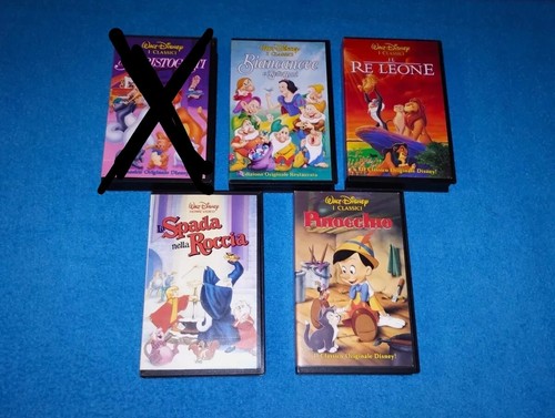 Vhs videocassette classici - vhs,