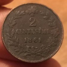 Coin 2 Centesimi 1861 Milan
