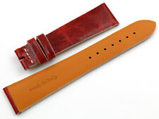 NEW Cinturino Vero Cuoio Misura 20mm Colore Rosso Lucido Effetto Marmo Elegante 