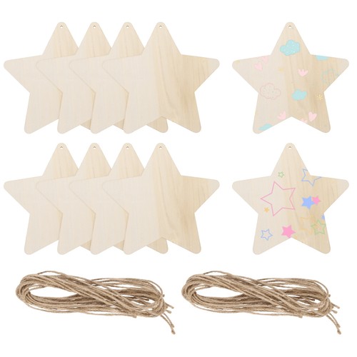 10pcs stelle legno con - stelle, 7"