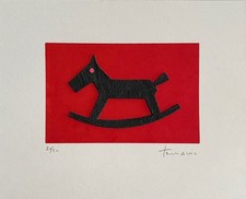 Giuliano Tomaino calcografia + collages  "Italo"   43x36 firmata numerata/nero