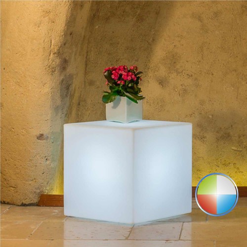 Vaso luminoso cubo alto - vaso,